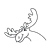Moose with Antlers Line PNG