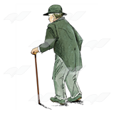 Older Man with Cane
