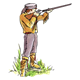 Daniel Boone aiming rifle
