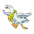 Goose Wearing Bandana Color PNG