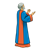 Daniel with Hands Raised Color PNG