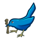 Blue Bird with twig