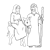 Mary and Joseph Line PNG