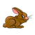 Mischievous Brown Rabbit Color PNG