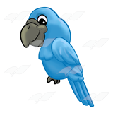 Happy Blue Parrot