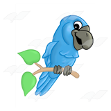 Happy Blue Parrot