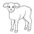 Woolly Lamb Line PNG
