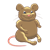 Chubby Brown Mouse Color PNG