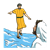 Walking on Water Color PNG