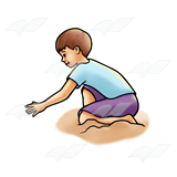 Boy Playing with Sand