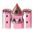 Pink Castle Color PNG
