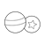 Striped Ball and Star Ball Line PNG