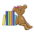 Bear with Books Color PNG
