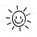Smiley Sun with Rays