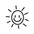 Smiley Sun with Rays Line PDF