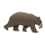 Black Bear with Fish Color PNG