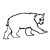 Black Bear Cub Line PNG
