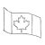 Canadian Flag 3 Line PNG