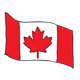 Canadian Flag 3 waving