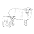Woolly Sheep Line PNG