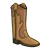 Tan Cowboy Boot Color PNG