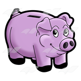 Purple Piggy Bank