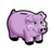Purple Piggy Bank Color PDF