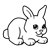 Small Brown Bunny Line PNG