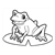 Frog Sitting on Lily Pad Line PDF