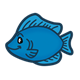 Blue Fish under the sea