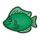 Green Fish under the sea