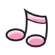 Pink Eighth Notes 