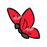 Bright Red Butterfly