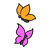 Pair of Butterflies Color PNG