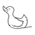Duck Stretching Neck Line PNG
