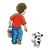 Boy with Pail and Dog Color PNG