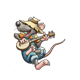Rat Playing Banjo 