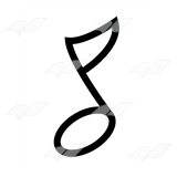 Blue Eighth Note