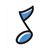 Blue Eighth Note Color PDF