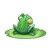 Frog Croaking Color PNG