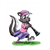 Skunk Playing a Clarinet Color PDF