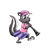 Skunk Playing a Clarinet Color PNG