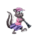 Skunk Playing a Clarinet 