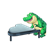 Crocodile Playing Piano Color PNG