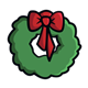 Christmas Wreath with red bow