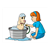 Girl Washing Dog Color PDF