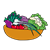 Bowl of Vegetables Color PNG