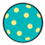 Polka Dot Ball Color PNG