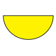 Fraction Pie Segment yellow one-half