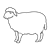 Sheep Line PNG